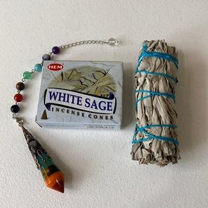 Chakra Pendulum and Sage Kit